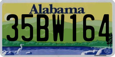 AL license plate 35BW164