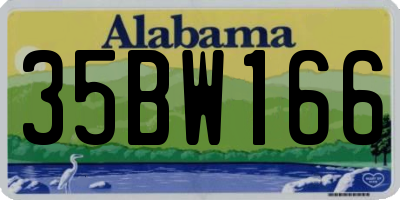 AL license plate 35BW166