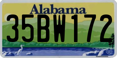 AL license plate 35BW172