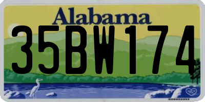 AL license plate 35BW174