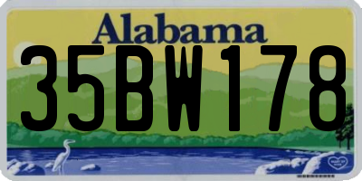 AL license plate 35BW178