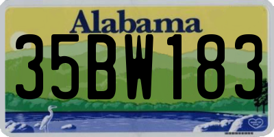 AL license plate 35BW183