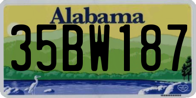 AL license plate 35BW187