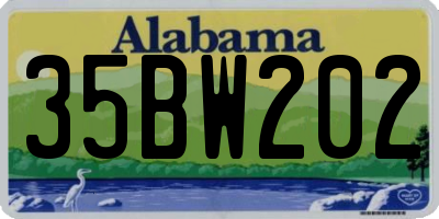 AL license plate 35BW202