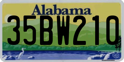 AL license plate 35BW210