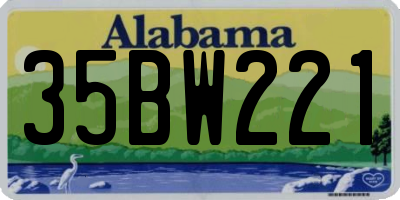 AL license plate 35BW221