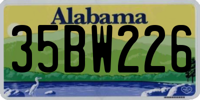 AL license plate 35BW226