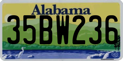 AL license plate 35BW236