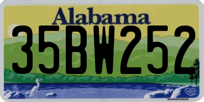 AL license plate 35BW252