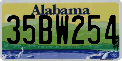 AL license plate 35BW254
