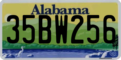 AL license plate 35BW256