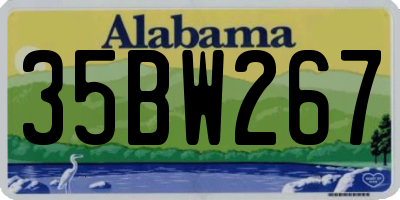 AL license plate 35BW267