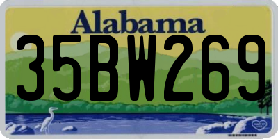 AL license plate 35BW269