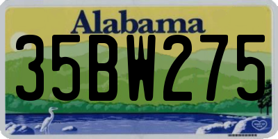 AL license plate 35BW275