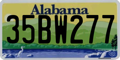 AL license plate 35BW277