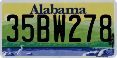 AL license plate 35BW278