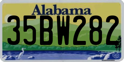 AL license plate 35BW282