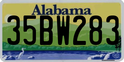 AL license plate 35BW283