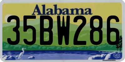 AL license plate 35BW286
