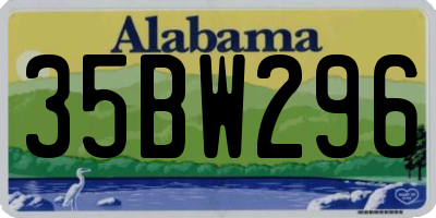 AL license plate 35BW296