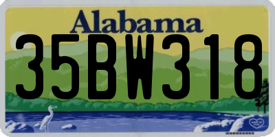 AL license plate 35BW318