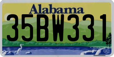 AL license plate 35BW331