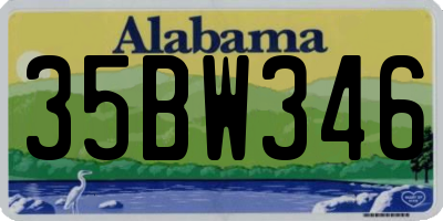 AL license plate 35BW346