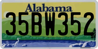 AL license plate 35BW352