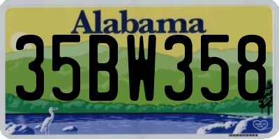 AL license plate 35BW358