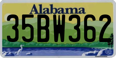 AL license plate 35BW362