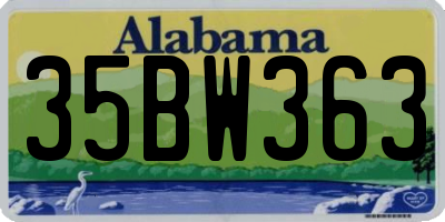 AL license plate 35BW363