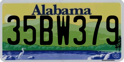 AL license plate 35BW379