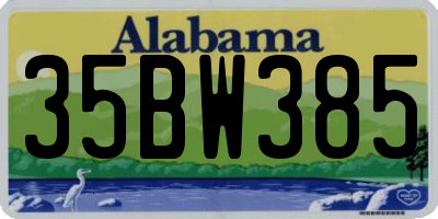 AL license plate 35BW385
