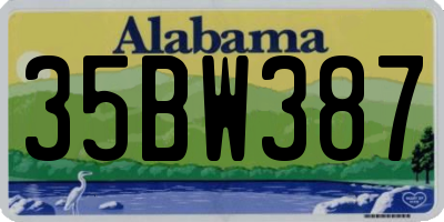 AL license plate 35BW387