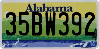 AL license plate 35BW392
