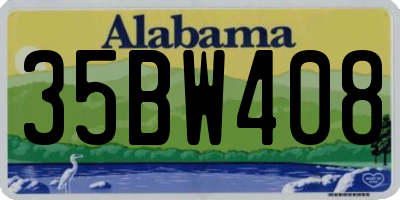 AL license plate 35BW408