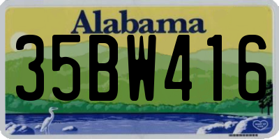 AL license plate 35BW416