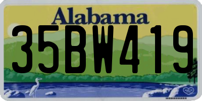 AL license plate 35BW419