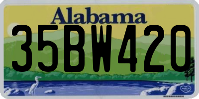 AL license plate 35BW420