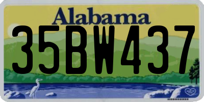 AL license plate 35BW437