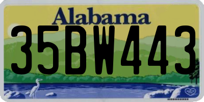 AL license plate 35BW443