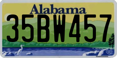 AL license plate 35BW457