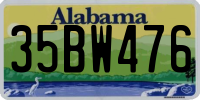 AL license plate 35BW476