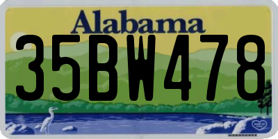 AL license plate 35BW478