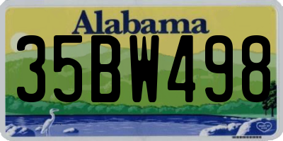 AL license plate 35BW498