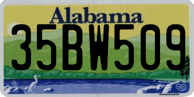 AL license plate 35BW509