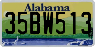 AL license plate 35BW513