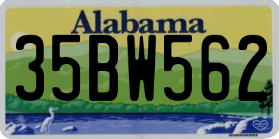 AL license plate 35BW562