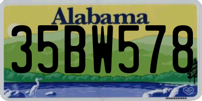 AL license plate 35BW578