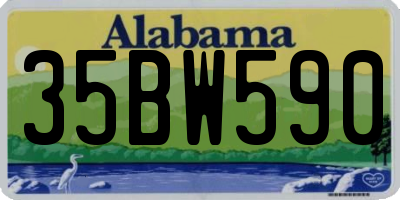 AL license plate 35BW590